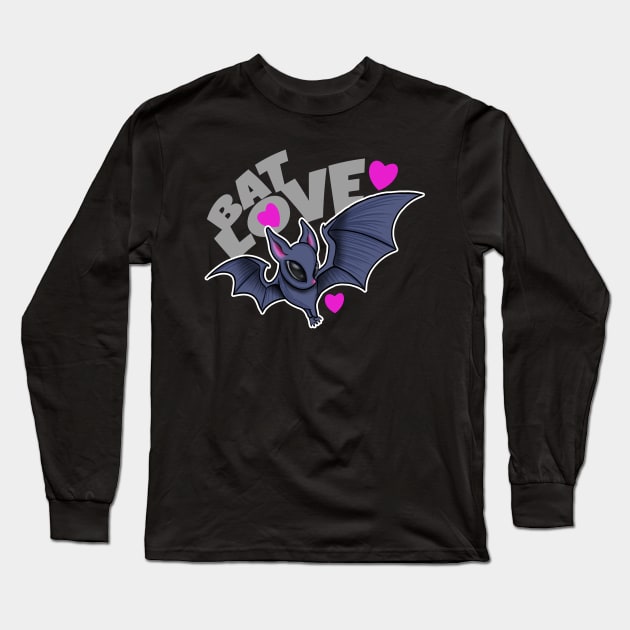 Cute Bat Lover Long Sleeve T-Shirt by Space Truck